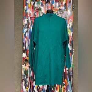 Lane Bryant - 6th & Lane - green highneck longsleeve knit dress Size 22